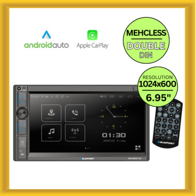 Blaupunkt 6.95  Double DIN Receiver w/ Wireless Apple CarPlay Android Auto & BT