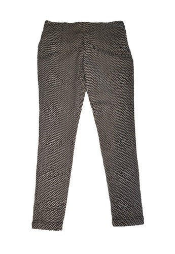 CALVIN KLEIN CK Dressy Pants Flat Panel Leggings C@@L Chevron Print Size 4 EUC - Picture 11 of 24