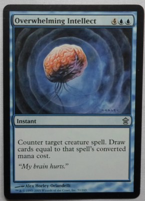 MAGIC THE GATHERING 2005 SAVIORS OF KAMIGAWA BLUE OVERWHELMING INTELLECT CARD