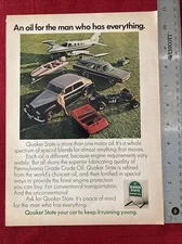 Quaker State Motor Oil  1971 Print Ad