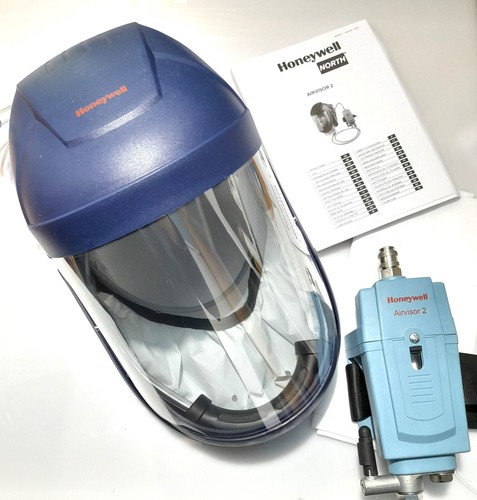 Air Fed Mask Honeywell DMAK-0023E Airvisor 2 MV Chemical Kit & 10 Tear off Visor - Picture 3 of 6