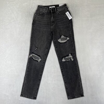 NWT PacSun Mom Jeans Womens Size 23 High Rise Gray