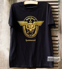 MOTORHEAD Hammered Album Logo Graphic Black Unisex T-shirt S-5XL