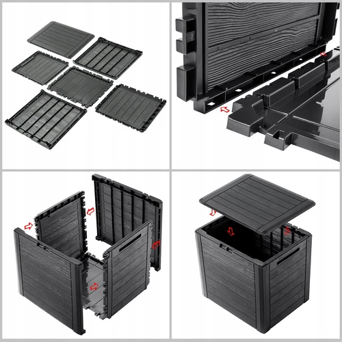 KADAX Gartenkiste, Aufbewahrungsbox aus Kunststoff - Bild 23 von 23