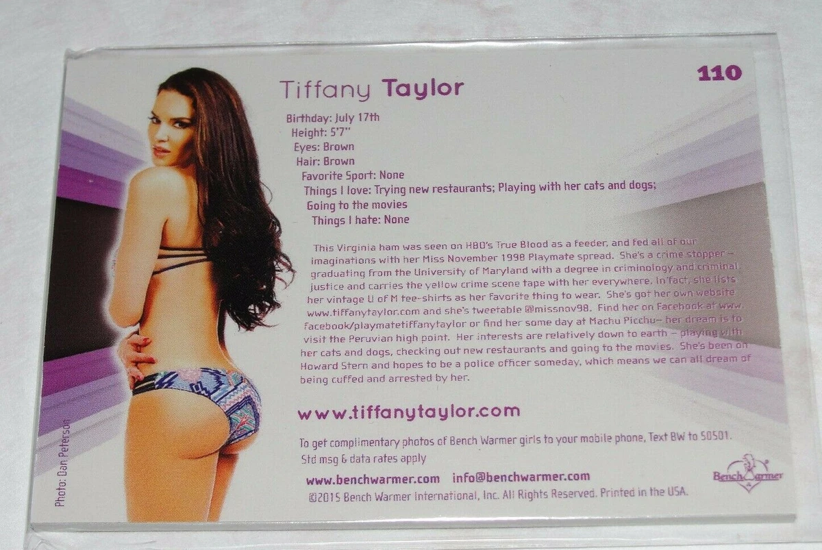 2015 Benchwarmer TIFFANY TAYLOR Signature #110 Red Foil #11 PLAYBOY True  Blood | eBay