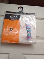 Girls Iridescent Mermaid Halloween Dress Up Costume S 4-6 Hyde and Eek