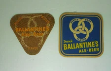 Pair of Vintage Ballentine's Ale - Beer Coasters 