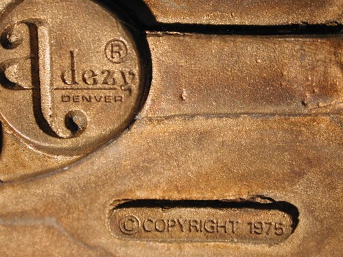 Hebilla de cinturón de las Montañas Rocosas Adezy 1975 de latón usado de colección - Imagen 4 de 4
