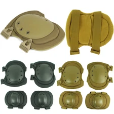 Tactical Knee Pad and Elbow Pad Set Combat CS Military Paintball Protection Pads