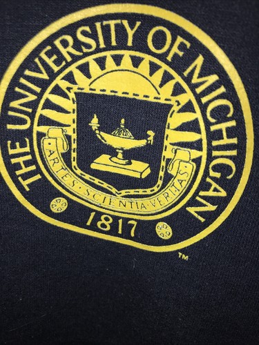 MICHIGAN WOLVERINES Hoodie Sweatshirt XS /TP CHAMPION ECO SCHOOL SEAL - Bild 3 von 6