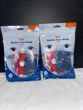 Lug Beaker Face Masks 3 Pack Adult Sized, NEW and SEALED, multi-patterned
