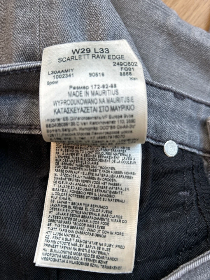 LEE Stretch Deluxe SCARLETT RAW EDGE grey jeans W29 L33 - Image 4 of 4