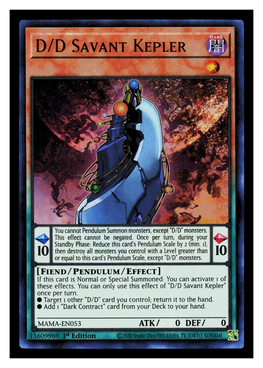 YuGiOh MAMA-EN053 D/D Savant Kepler Magnificent Mavens Ultra Rare