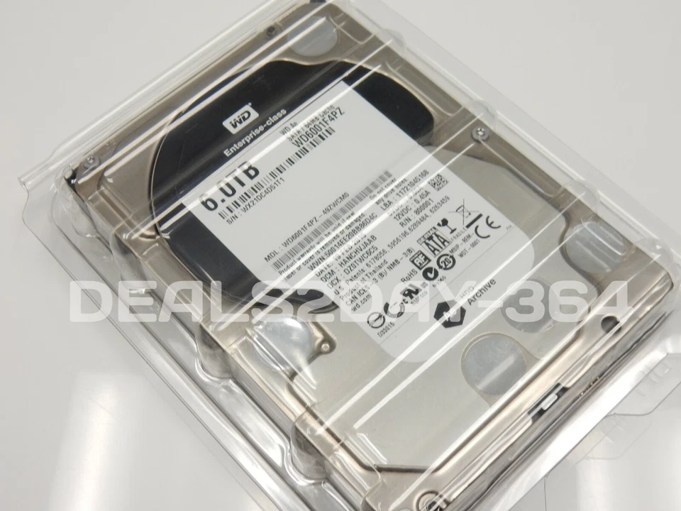 WD 6TB 3.5" AE Datacenter Archive SATA III 64 MB Cache Enterprise Hard Drive (WD - Image 3 of 4