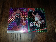 2019 Panini Mosaic Got Game #12 CJ McCollum Green Prizm Trail Blazers Pink Base