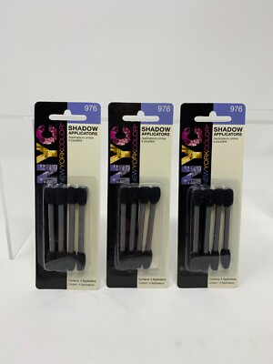 3 Packs Of New York Color Eye Shadow Applicators H976A