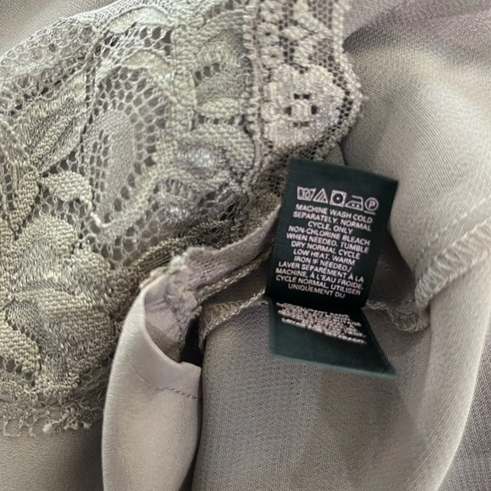 UNDERCOVER ABITO CAMICIA VICTORIA'S SECRET LILAC LEGGERA VIOLA CON BOTTONI IN PIZZO TAGLIA 0