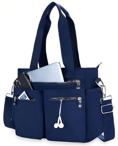 Women's Canvas Crossbody Tote Bag Large, Multi-Pocket, Portable.Duffel Tote