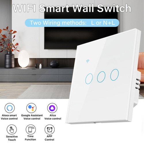 1/2/3/4 Gang Smart Light Switch Tuya Touch App Control NO Neutral Wire Required - Picture 2 of 18