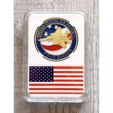 U S AIR FORCE F-15 STRIKE EAGLE Challenge Coin with case.