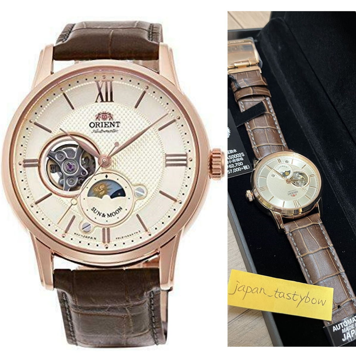 ORIENT Classic Semi Skeleton SUN & MOON RN-AS0002S Men's