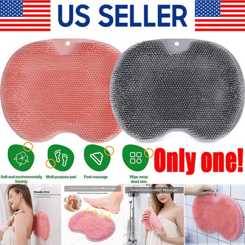 Foot Back Scrubber Exfoliating Silicone Massager Pad Cleaning Mat Bath Show - Bild 1 von 21