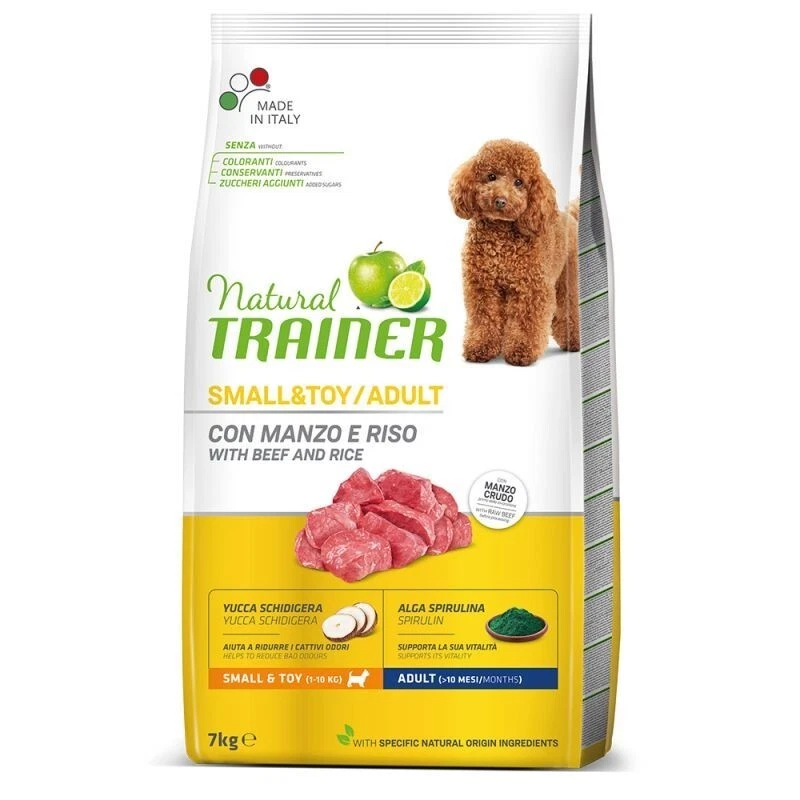 Natural Trainer Dog Adult Mini Small & Toy Manzo e Riso 7 kg - Crocchette Cani - Immagine 3 di 4
