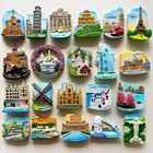 FOR 3D Refrigerator Magnet From All Over the World Souvenir Fridge Magnet Gift-*
