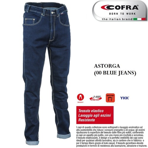 Pantaloni Jeans stretch da lavoro COFRA mod ASTORGA 380 g/m² edilizia  logistica+ | eBay
