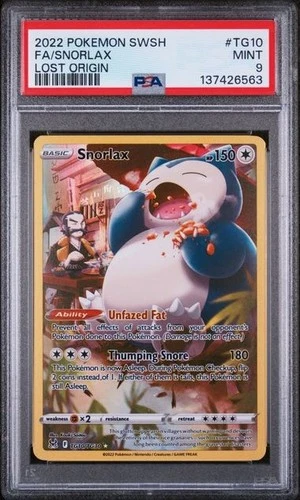 Pokemon - Snorlax TG10/TG30 Lost Origin PSA 9