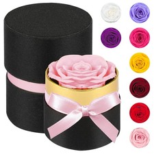 Mini Single Rose Box, Mini Forever Roses, Stunning Pink Roses, Preserved Fres...