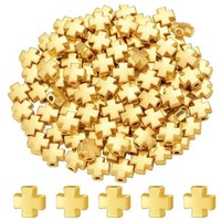 Crossspacer Beads Kreuz AnhäNger Spacer Beads Vergoldet FüR Diy