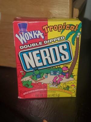 1999 Willy Wonka NERDS Box Candy SEALED double dipped Tropical flavored Vtg