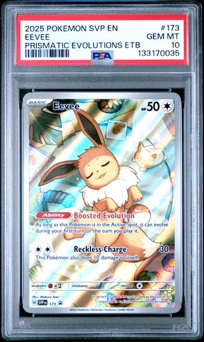 2025 POKEMON SVP EN-SV BLACK STAR PROMO #173 EEVEE PSA 10