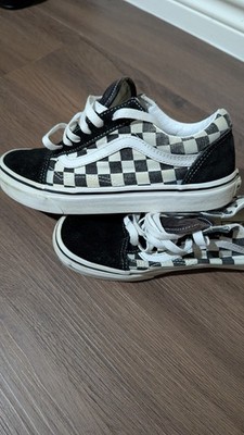 vans shoes women's 7.5 Pre-owned Black & White Checkered Board