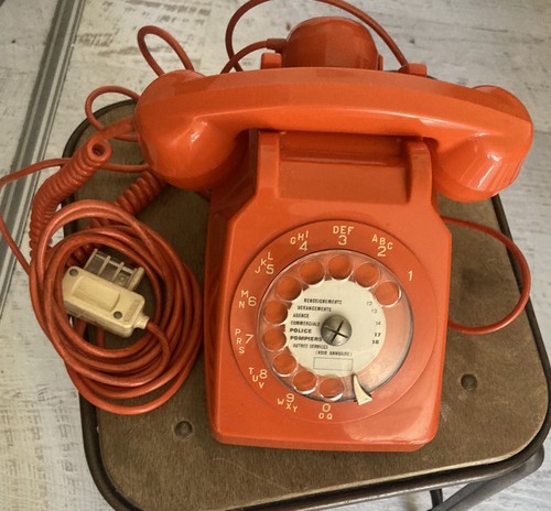 Téléphone Cadran Socotel S63 orange Vintage - Photo 8/9