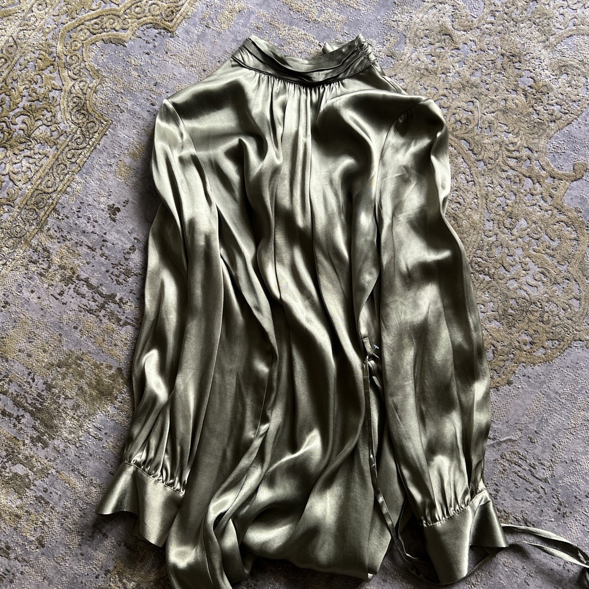 River Island Sage Green Dress Tie Belt UK