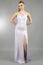 One-Shoulder Draped Evening Gown