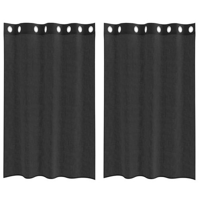 Tolle halbtransparente Voile Gardine | Fenstervorhang | 2er Set | 140 x 175 cm