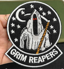 FABULOUS GRIM REAPERS TACTICAL MILITARY EMBROIDERED IRON-ON PATCH...