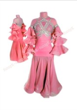 jz Handmade Women Samba Ballroom Swing Salsa Rumba Latin Dance Dress RHYTHM