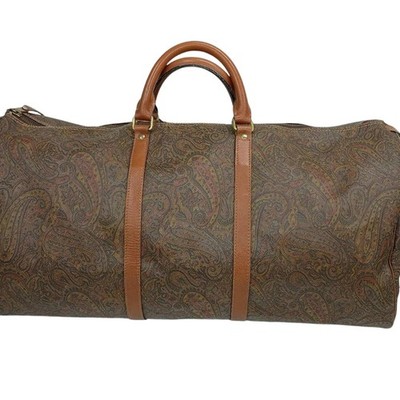 Etro Duffle Bag Travel Bag Classic Paisley Durable Material H12 W10 Inches