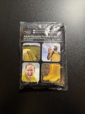 Adults Re-Usable Waterproof Rain Poncho / Cape in a Handy PVC Case (Black)