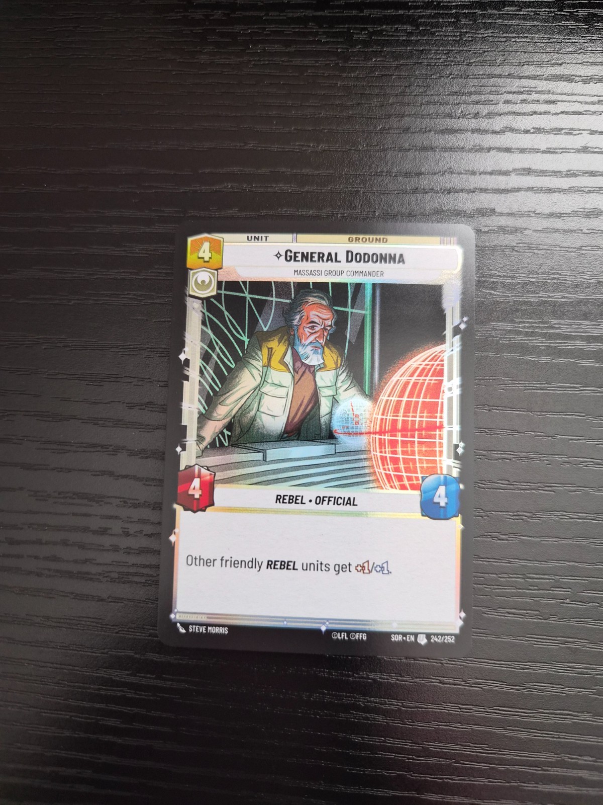 Star Wars Unlimited - General Dodonna - Massassi Group Commander #242 - FOIL