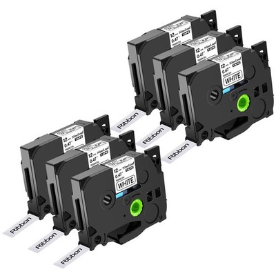 6pk Ribbon Tape For Brother TZe-R231 TZ-R231 P-Touch 12mm 0.47 PT-1010 PT-7100