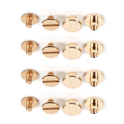 10 Sets 5/6.5/8mm Solid Brass Button Stud Screw Nail Screwback DIY Accessory - Picture 6 of 12
