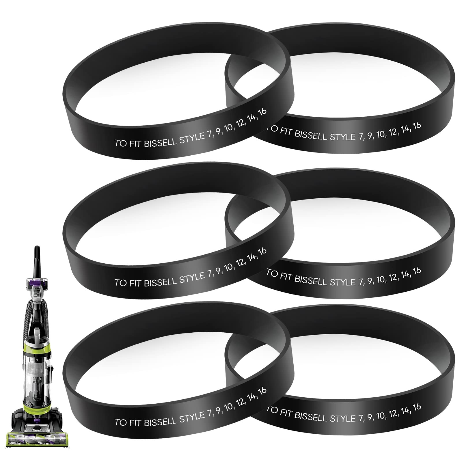KEEPOW Style 7/9/10 P/N 3031120 Replacement Belt, Replace 32074 3031123 6 Pack