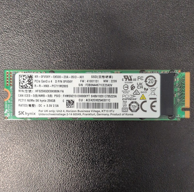 SK hynix PC711 256GB NVMe PCIe Gen3 x4 M.2 2280 Internal SSD HFS256GD9EX9X080N