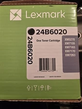 Genuine Lexmark 24B6020 Black Toner Cartridge *FACTORY SEALED