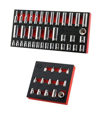 Britool Hallmark 3/8'' Standard & Deep Sockets 6-24mm + E-Torx Sockets E4-E24